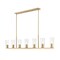 Z-Lite Titus 7 Light Linear Chandelier, 5in. W x 12in. H, Modern Gold 826-7L-MGLD - alternate 1